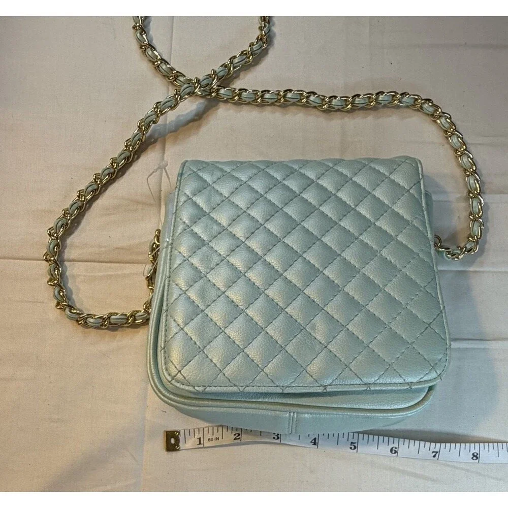 💙👜 Amanda Smith Quilted Crossbody Bag | NWT | Teal & Silver | Women's Stylish